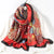 Women's Casual Retro Printing Satin Printing Scarf