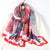 Women's Casual Retro Printing Satin Printing Scarf