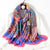 Women's Casual Retro Printing Satin Printing Scarf