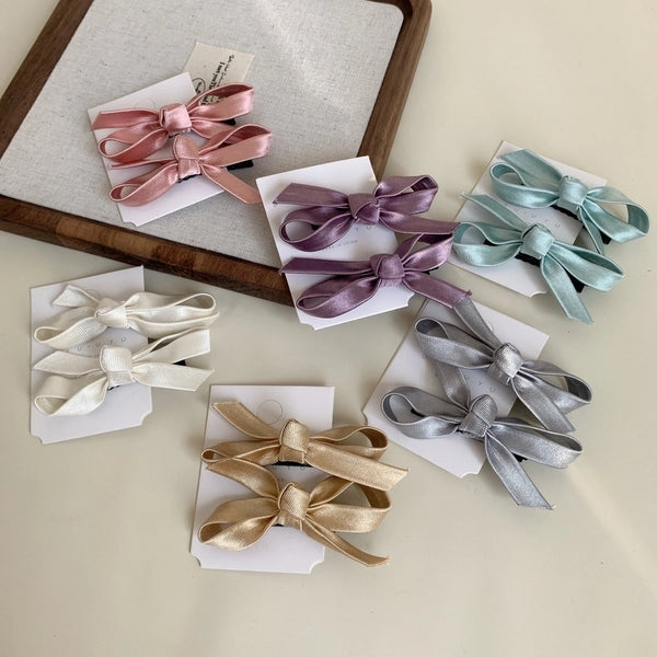 Women's Casual Simple Style Bow Knot Cloth Hair Clip