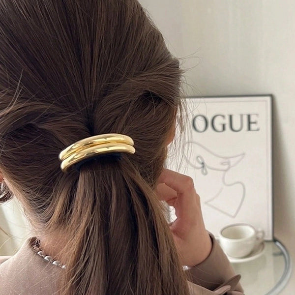 Women's Casual Simple Style Color Block Metal Hair Tie