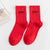 Women's Casual Minimalist Letter Cotton Crew Socks A Pair