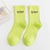 Women's Casual Simple Style Letter Cotton Crew Socks A Pair