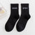 Women's Casual Simple Style Letter Cotton Crew Socks A Pair