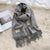 Women's Casual Simple Style Letter Rayon Polyester Tassel Scarf