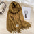 Women's Casual Simple Style Letter Rayon Polyester Tassel Scarf