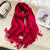 Women's Casual Simple Style Letter Rayon Polyester Tassel Scarf