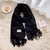 Women's Casual Simple Style Letter Rayon Polyester Tassel Scarf