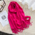 Women's Casual Simple Style Letter Rayon Polyester Tassel Scarf