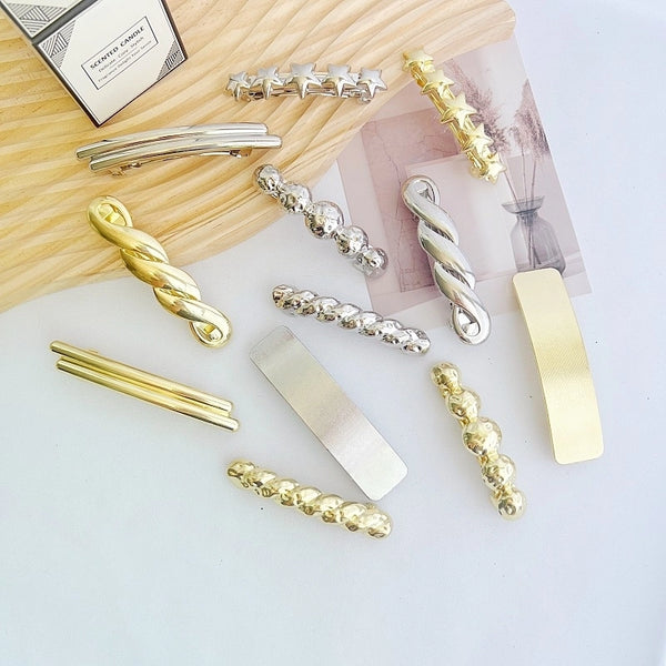 Women's Casual Simple Style Solid Color Alloy Plating Hair Clip