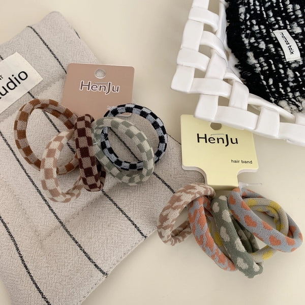 Women's Casual Simple Style Streetwear Lattice Cloth Hair Tie