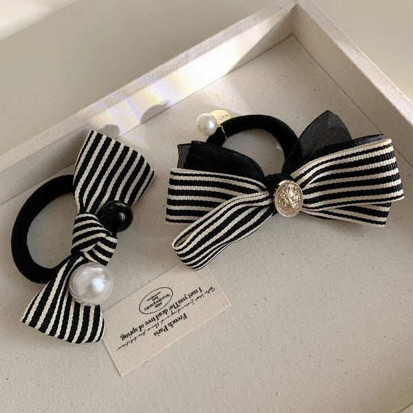 Women's Casual Simple Style Stripe Bow Knot Cloth Hair Tie