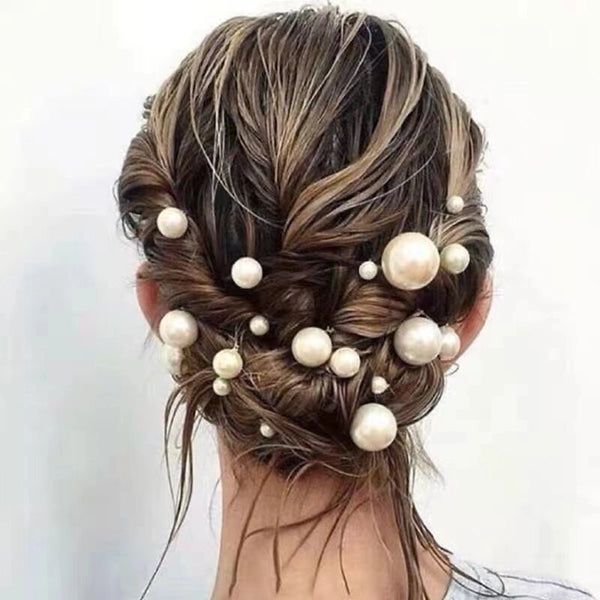 Women's Casual Simple Style U Shape Metal Plating Inlay Pearl Hairpin