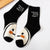 Women's Casual Smile Face Cotton Jacquard Crew Socks