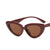 Women's Casual Solid Color Ac Cat Glasses Sunglasses