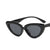 Women's Casual Solid Color Ac Cat Glasses Sunglasses