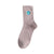 Women's Casual Solid Color Cotton Crew Socks A Pair