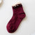 Women's Casual Solid Color Cotton Pearl Crew Socks A Pair