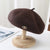 Women's Casual Solid Color Eaveless Beret Hat