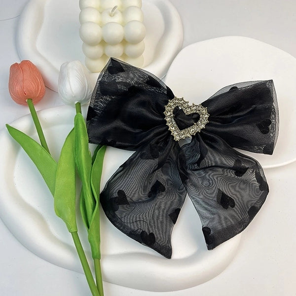 Women's Casual Streetwear Bow Knot Gauze Hair Clip