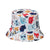 Women's Casual Streetwear Fruit Flat Eaves Bucket Hat