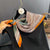 Women's Casual Sweet Letter Stripe Flower Satin Printing Silk Scarf