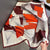 Women's Casual Sweet Letter Stripe Flower Satin Printing Silk Scarf