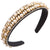 Women's Casual Vacation Classic Style Color Block Alloy Cloth Glass Inlay Rhinestones Glass Pearl Hair Band