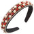 Women's Casual Vacation Classic Style Color Block Alloy Cloth Glass Inlay Rhinestones Glass Pearl Hair Band