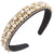 Women's Casual Vacation Classic Style Color Block Alloy Cloth Glass Inlay Rhinestones Glass Pearl Hair Band