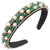 Women's Casual Vacation Classic Style Color Block Alloy Cloth Glass Inlay Rhinestones Glass Pearl Hair Band