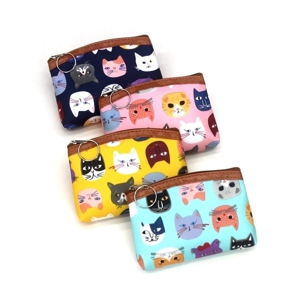 Women's Cat Oxford Cloth Zipper Coin Purses