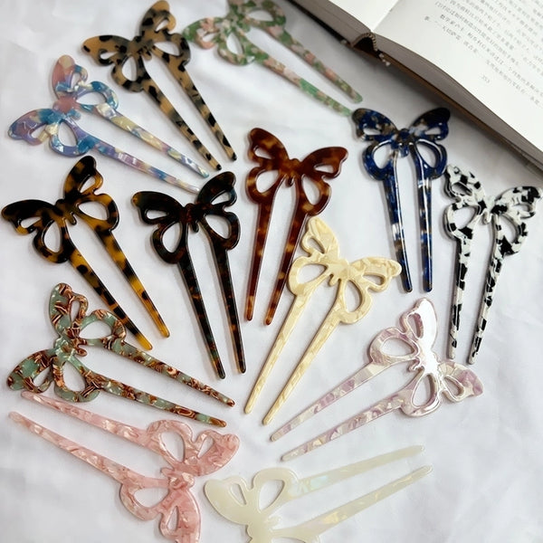 Women's Chinoiserie Butterfly Acetic Acid Sheets Hairpin