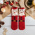 Women's Christmas Cartoon Polyester Coral Fleece Crew Socks A Pair