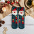 Women's Christmas Cartoon Polyester Coral Fleece Crew Socks A Pair