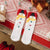 Women's Christmas Cartoon Polyester Coral Fleece Crew Socks A Pair