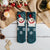 Women's Christmas Cartoon Polyester Coral Fleece Crew Socks A Pair