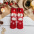 Women's Christmas Cartoon Polyester Coral Fleece Crew Socks A Pair