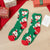 Women's Christmas Cartoon Polyester Jacquard Crew Socks A Pair