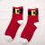 Women's Christmas Cartoon Polyester Jacquard Crew Socks A Pair