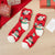 Women's Christmas Cartoon Polyester Jacquard Crew Socks A Pair