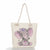 Women's Classic Style Cat Canvas Shopping Bags