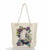 Women's Classic Style Cat Canvas Shopping Bags