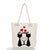 Women's Classic Style Cat Canvas Shopping Bags