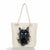 Women's Classic Style Cat Canvas Shopping Bags