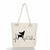 Women's Classic Style Cat Canvas Shopping Bags