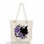 Women's Classic Style Cat Canvas Shopping Bags