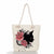 Women's Classic Style Cat Canvas Shopping Bags