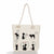 Women's Classic Style Cat Canvas Shopping Bags