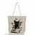 Women's Classic Style Cat Canvas Shopping Bags